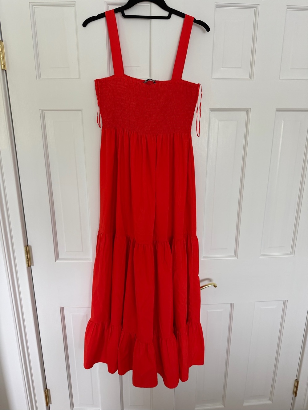 Zara Red Smocked Sundress